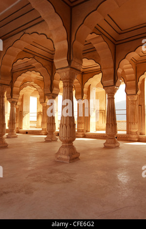 Interiors of Amber Fort in Jaipur, India. Stock Photo