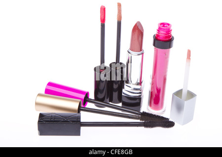 makeup set isolated on white background Stock Photo
