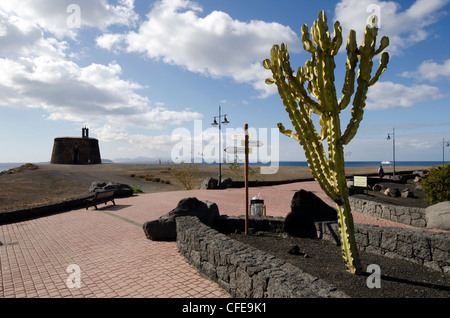 Castillo de Las Coloradas at Punta del Aguila, Lanzarote, Canary Islands - Spain Stock Photo