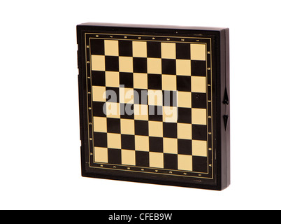 isolated on white black chessboard box Stock Photo