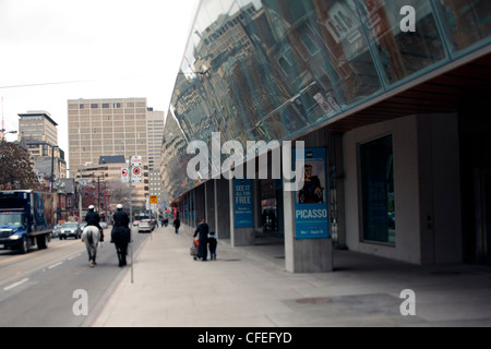 The Art Gallery of Ontario (AGO) is an art museum in Toronto's Downtown Grange Park district, on Dundas Street West Stock Photo