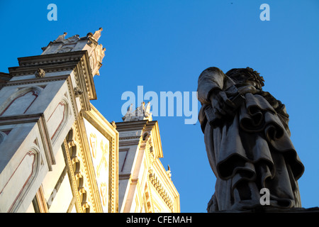 Facade of Basilica Santa Croce Florence Firenze Italy Stock Photo