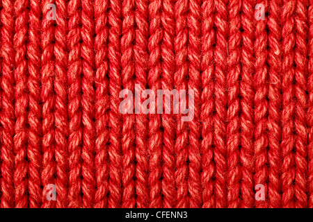 Red woolen texture, bay be used as background Stock Photo