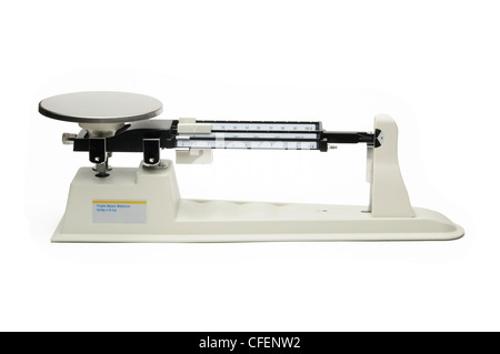 Triple beam balance for taking the mass of chemicals Stock Photo ...