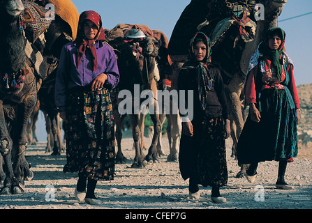 Karakecili nomadic tribe caravan in Taurus Mountains , Central Anatolia , Turkey .