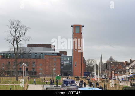 Royal Shakespeare Theatre Stratford Upon Avon Stock Photo