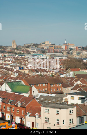 Views of Bristol as seen from the area of Bedminster Stock Photo