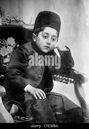 Ahmad Mirza Qajar 1898–1930, shah of Persia (1909–25), son of Muhammad Ali. The last of the Qajar dynasty, circa 1909 Stock Photo