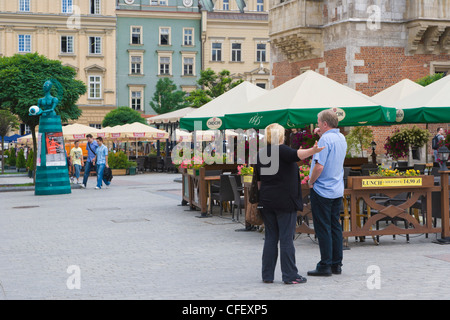 The Main Market Square in Krakow, Old Town, Cracow, Malopolska Province, Lesser Poland Voivodeship, Poland Stock Photo