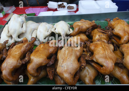 roast duck for sale in Bangkok's Chinatown, Thailand Stock Photo