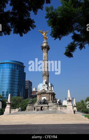 Independence Monument, Angel Statue, Paseo de la Reforma, Mexico City, Mexico, Stock Photo