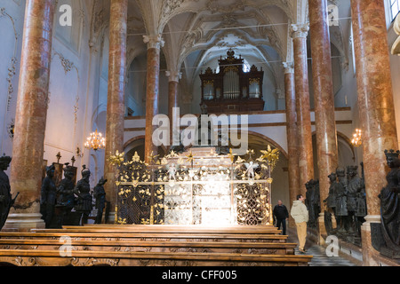 Maximilian's cenotaph, Court Church, Imperial Church, Hofkirche, interior, Innsbruck, Tyrol, Austria Stock Photo