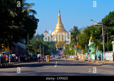 World famous Shwedagon, Yangon, Myanmar, Asia Stock Photo