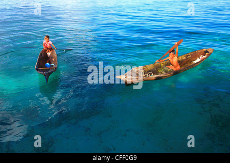 Human interest of the Sea Bajau tribes of Semporna, Sabah Stock Photo