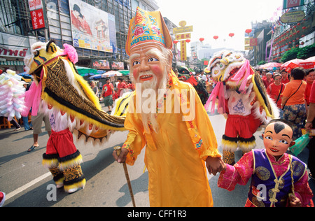 Thailand, Bangkok, Chinatown, Chinese New Year Parade Stock Photo