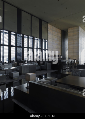 Armani Hotel Milano, Italy. Lounge bar Stock Photo