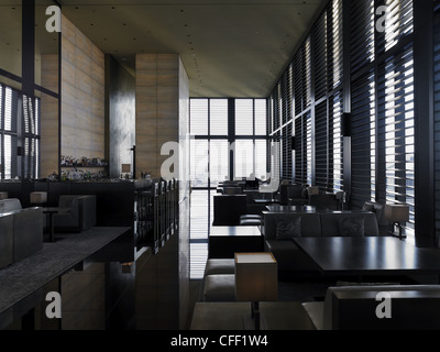 Armani Hotel Milano, Italy. Lounge bar Stock Photo