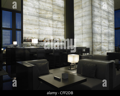 Armani Hotel Milano, Italy. Lounge bar Stock Photo