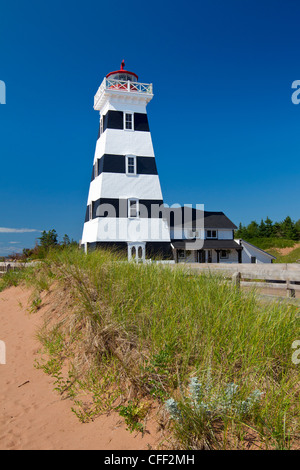 West Point Lighthouse, Cedar Dunes Provincial Park, Prince Edward Island, Canada Stock Photo