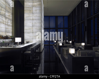 Armani Hotel Milano, Italy. Lounge bar Stock Photo