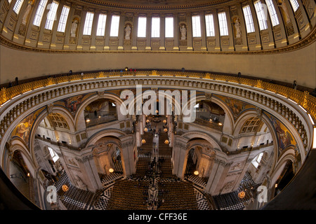 Whispering Gallery and nave, interior of St Paul's Cathedral,  London, England, United Kingdom, Europe Stock Photo