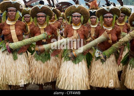 Sing Sing of Mount Hagen, a cultural show with ethnic groups, Mount Hagen, Western Highlands, Papua New Guinea, Pacific Stock Photo