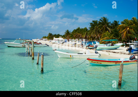 Playa Norte beach, Isla Mujeres Island, Riviera Maya, Quintana Roo state, Mexico, Stock Photo