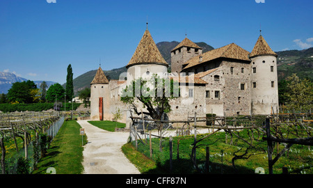 Maretsch castle in the sunlight, Bolzano, South Tyrol, Alto Adige, Italy, Europe Stock Photo