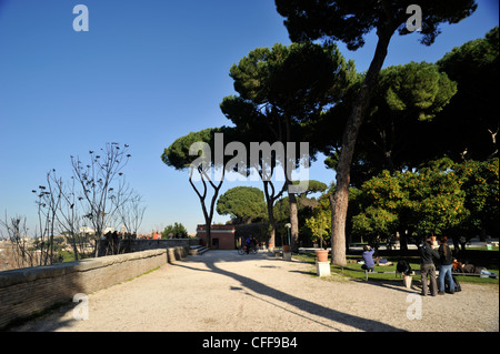 Italy, Rome, Aventine Hill (Aventino), Giardino degli Aranci, gardens Stock Photo