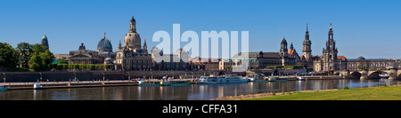 Panoramic view of the historic skyline of the city of Dresden, Saxony, Germany. Stock Photo