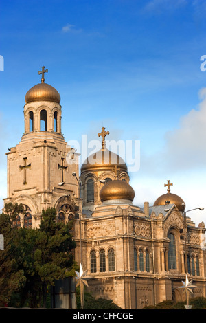 The Cathedral of the Assumption in Varna, Bulgaria. Completed in 1886, and also known as the Dormition of the Theotokos Cathedra Stock Photo