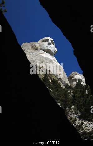 USA. Mount Rushmore National Memorial. Heads of the United States's presidents. George Washington. Stock Photo