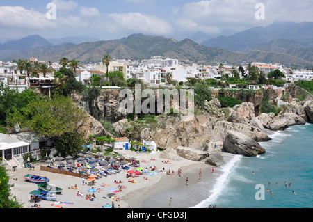 Spain - Andalucia  - Malaga province - Nerja  - coastal resort on the Costa del Sol Stock Photo