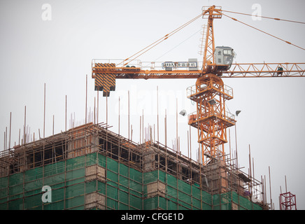 Building, construction and development in Shanghai, China Stock Photo