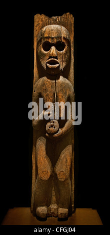 Kwakiutl house pole cannibal ogress Dzonoqwa Smith Inlet British ...