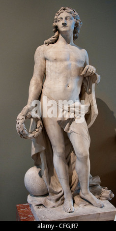Apollon ou le Beaux Arts- Apollo or the Fine Arts 1779 by Louis Philippe Mouchy Louvre France French Stock Photo