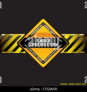 Black under construction background with copy space ideal web site template Stock Photo