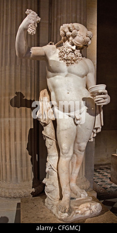 Drunken Silenus Roman  2 cent AD inspired by the Pouring Satyr by Praxiteles Stock Photo