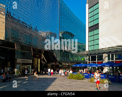 Glass fronted John Lewis building in the Highcross shopping centre in Leicester City Centre England UK Stock Photo