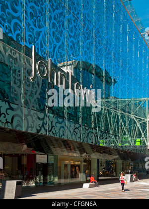 Glass fronted John Lewis building in the Highcross shopping centre in Leicester City Centre England UK Stock Photo