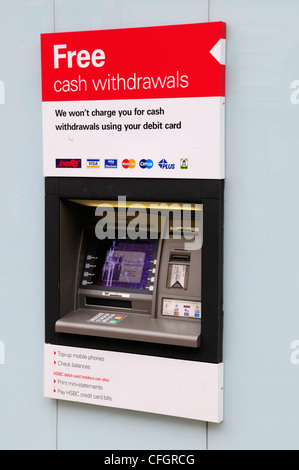 HSBC ATM Cash machine, Cambridge, England, UK Stock Photo