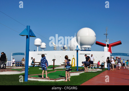 Cruise ship miniature golf Stock Photo