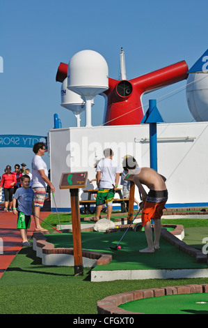 Cruise ship miniature golf Stock Photo