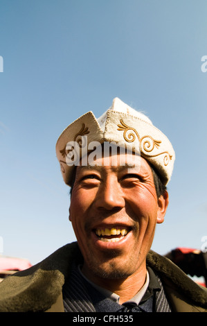 A smiling Kyrgyz man. Stock Photo
