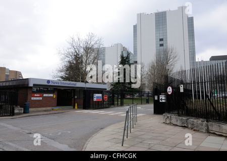 The entrance to News International at Wapping, London. Stock Photo