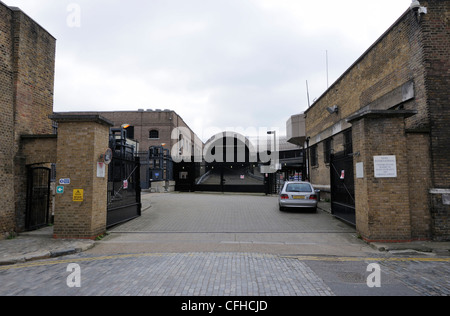 Entrance to News International at Wapping, London. Stock Photo