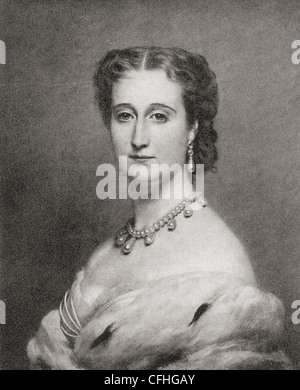 Doña María Eugenia Ignacia Augustina de Palafox-Portocarrero de Guzmán y Kirkpatrick, 1826 – 1920. Stock Photo