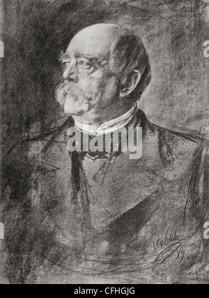 Otto Eduard Leopold, Prince of Bismarck, Duke of Lauenburg, 1815 – 1898, aka Otto von Bismarck. Stock Photo