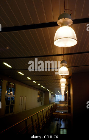 Lighting at Eurostar international railway terminus, Brussels, Belgium Stock Photo