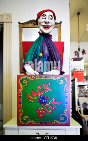 Jack-in-the-box, children's toy Stock Photo